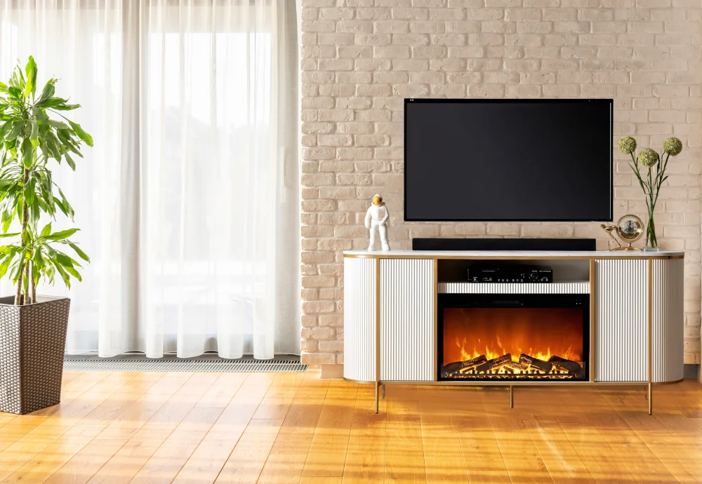 tv stand with fireplace electric