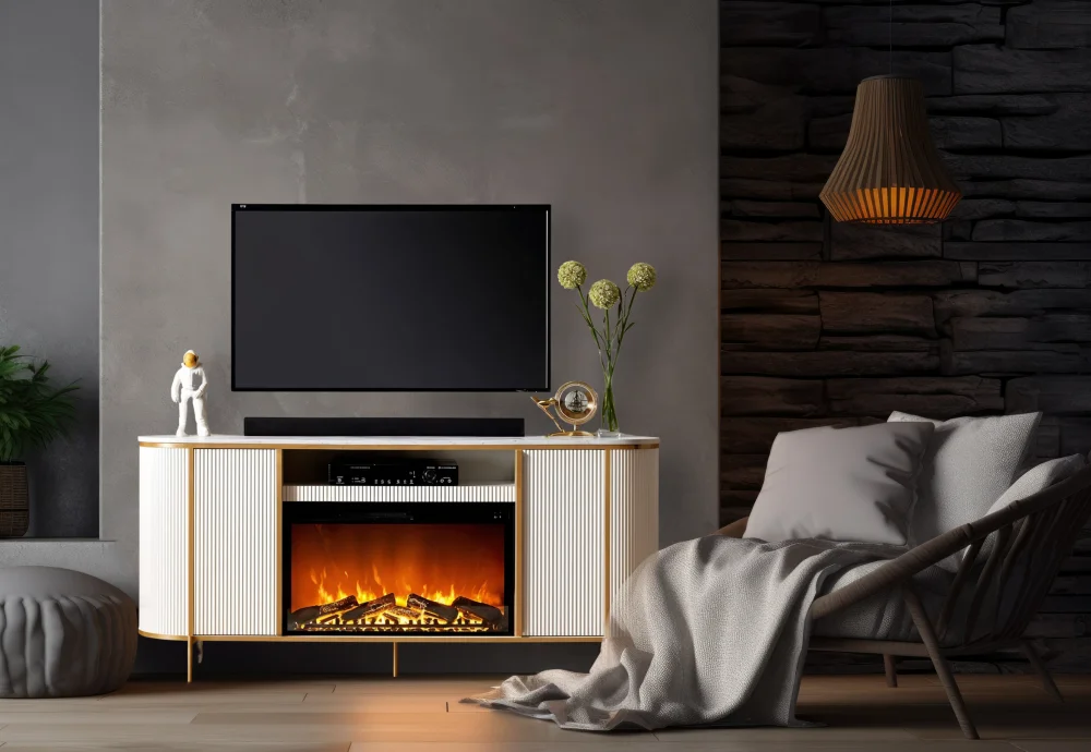 tv stand with fireplace electric